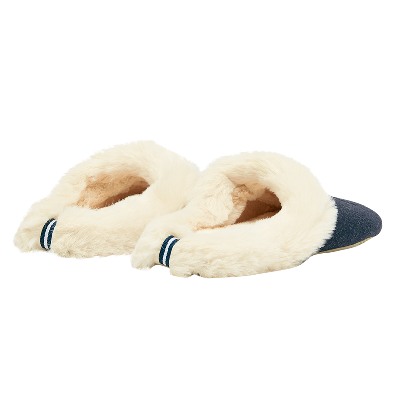 Joules Slippet Luxe Faux Fur Slippes- French Navy-1